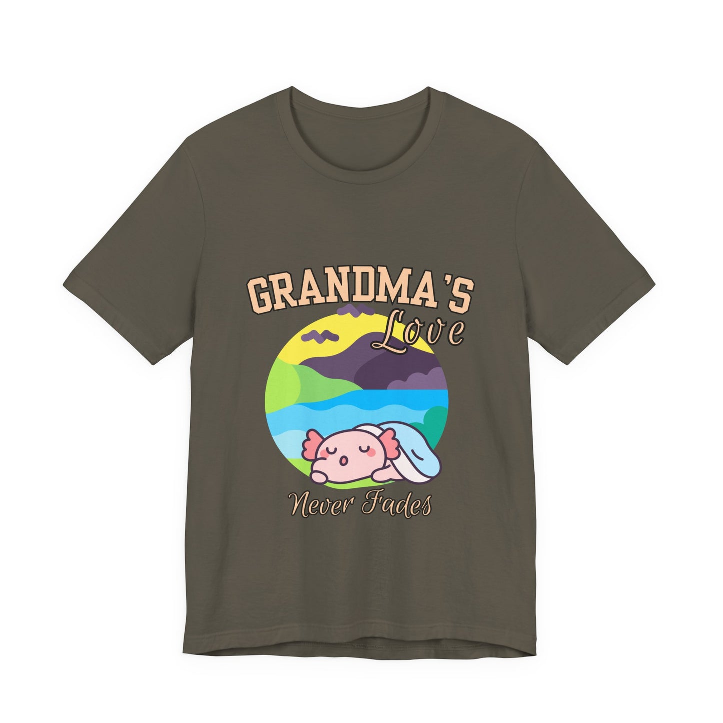 Grandma's Love Unisex Jersey Tee, Cute Gift for Grandma, Birthday Gift, Family Reunion, Comfortable Casual Tee, Heartwarming Apparel