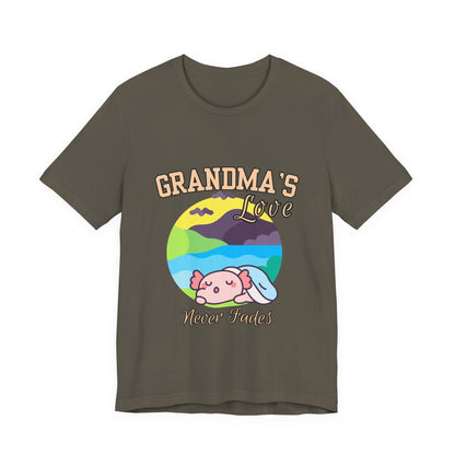 Grandma's Love Unisex Jersey Tee, Cute Gift for Grandma, Birthday Gift, Family Reunion, Comfortable Casual Tee, Heartwarming Apparel