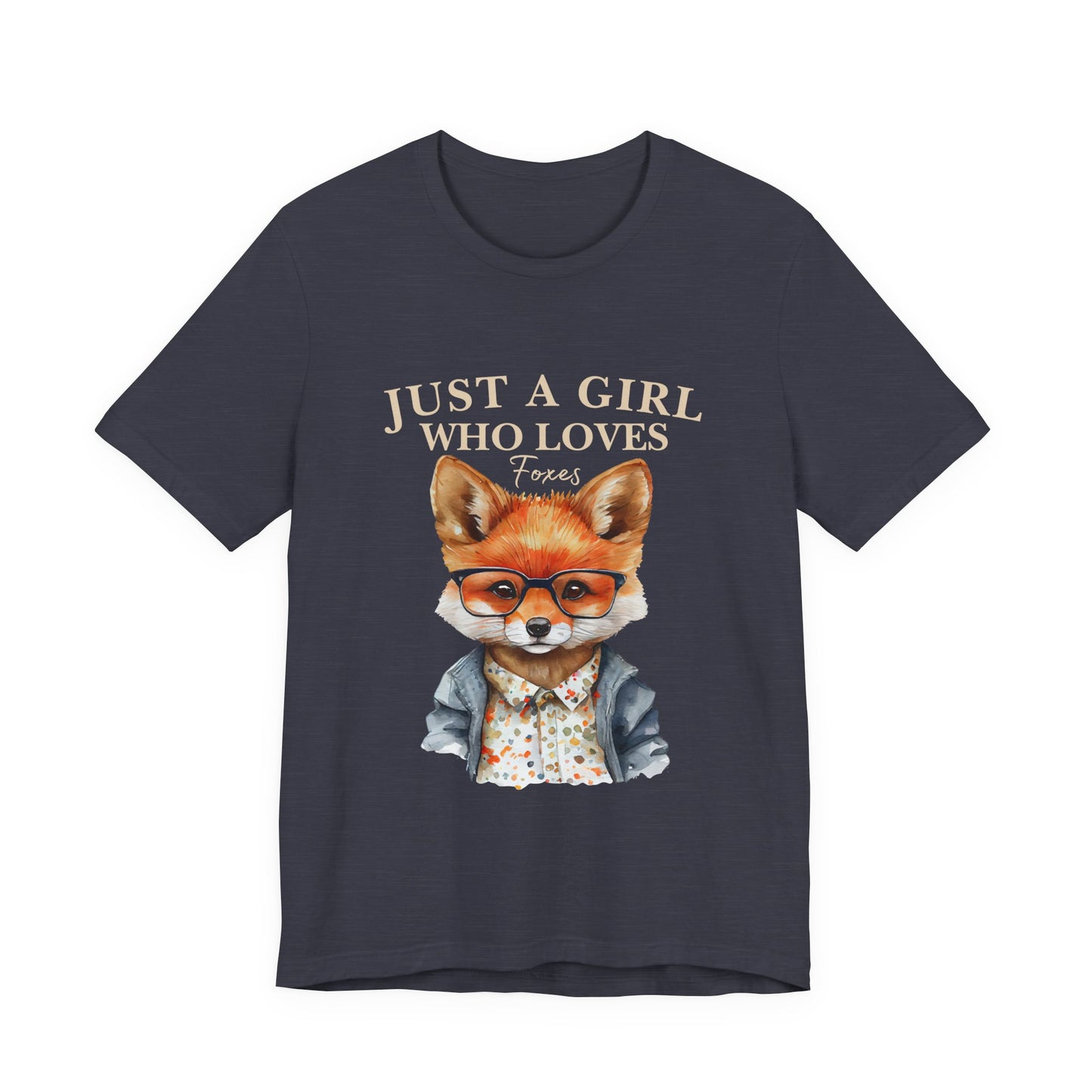 Cute Fox Graphic Tee for Animal Lovers, Fun Gift for Girls, Nature Lover Shirt, Animal Themed Apparel, Perfect for Casual Outings