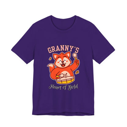 Granny's Heart of Gold Tee, Cute Graphic T-Shirt, Gift for Grandma, Casual Wear, Family Celebration Shirt