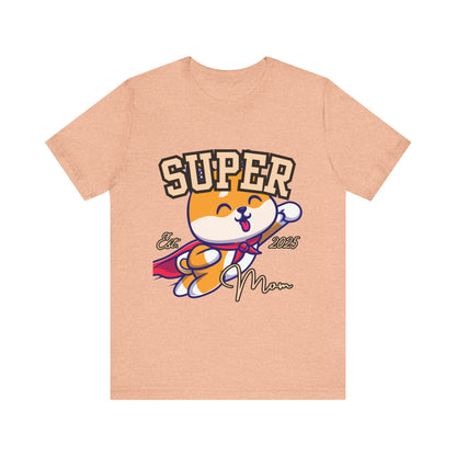 Super Hero Mom Tee, Cute Cat T-Shirt, Gift for Cat Lovers, Casual Wear, Fun Unisex Shirt, Birthday Celebration Tee