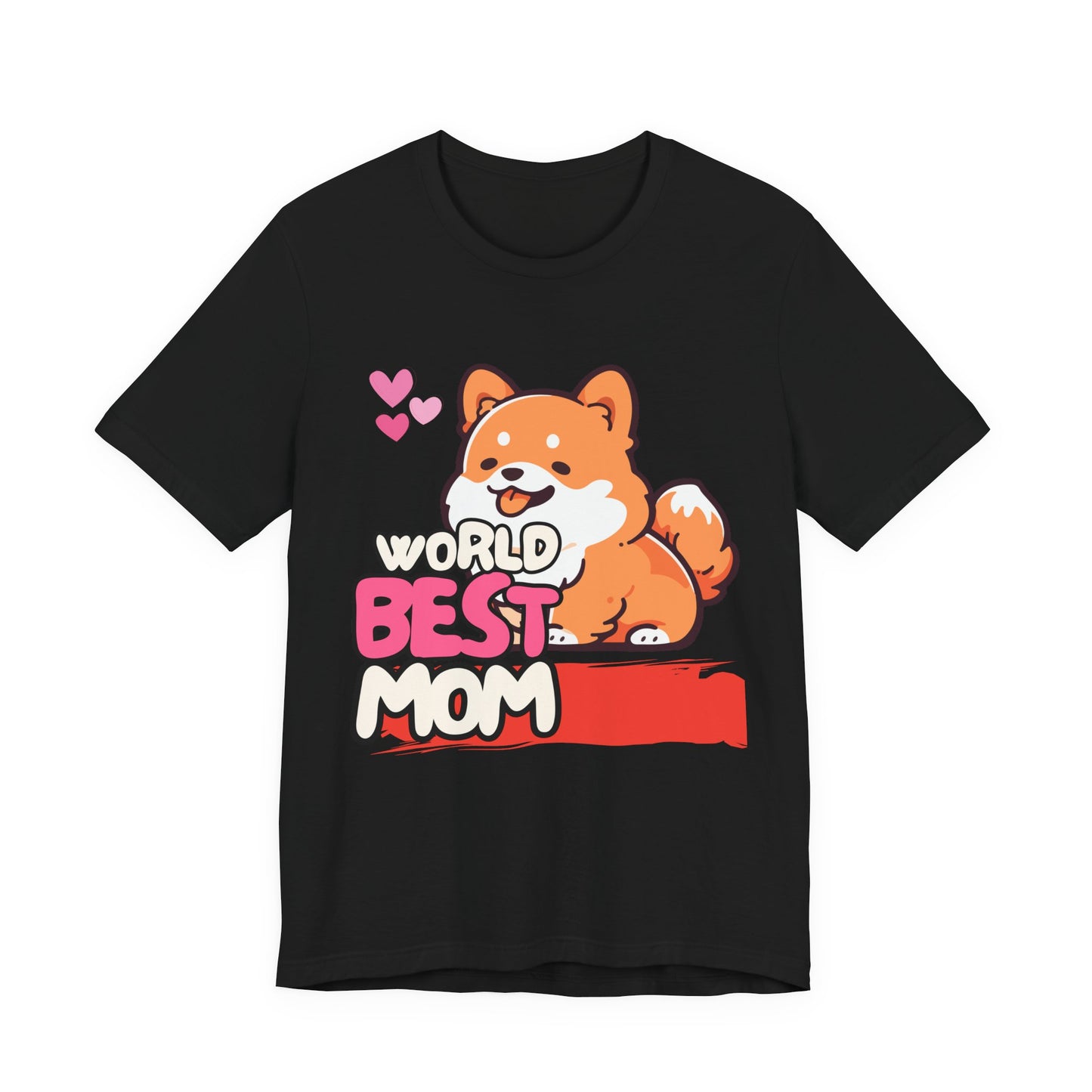 World's Best Mom Tee - Unisex Jersey Short Sleeve Shirt, Gift for Mother's Day, Cute Dog Design, Perfect for Moms, Gifts for Her