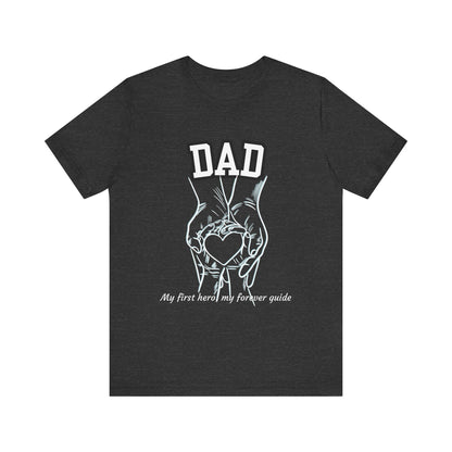 Heartfelt Dad's Love Tee, Gift for Dad, Unisex Tee with Heart Design, Birthday Gift, Casual Wear
