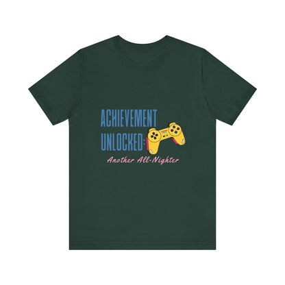 Achievement Unlocked Gamer Tee, Unisex Jersey T-Shirt for Gamers, Perfect for Gaming Nights, Birthday Gift, Casual Wear