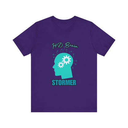 HD Brain Stormer Tee, Funny Unisex T-Shirt, Gift for Tech Lovers, Unique Geeky Apparel, Casual Brainstorming Shirt