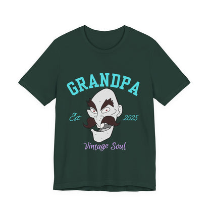 Grandpa Est 2025 Vintage Soul Tee, Funny Grandpa Gift, Unisex T-Shirt, Father's Day, Vintage Style, Gift for Grandpa