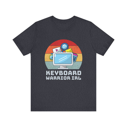 Playful Keyboard Warrior Tee, Gamer Shirt, Geek Fashion, Cute Coding Gift, Unisex Casual Tee, Retro Gaming Apparel