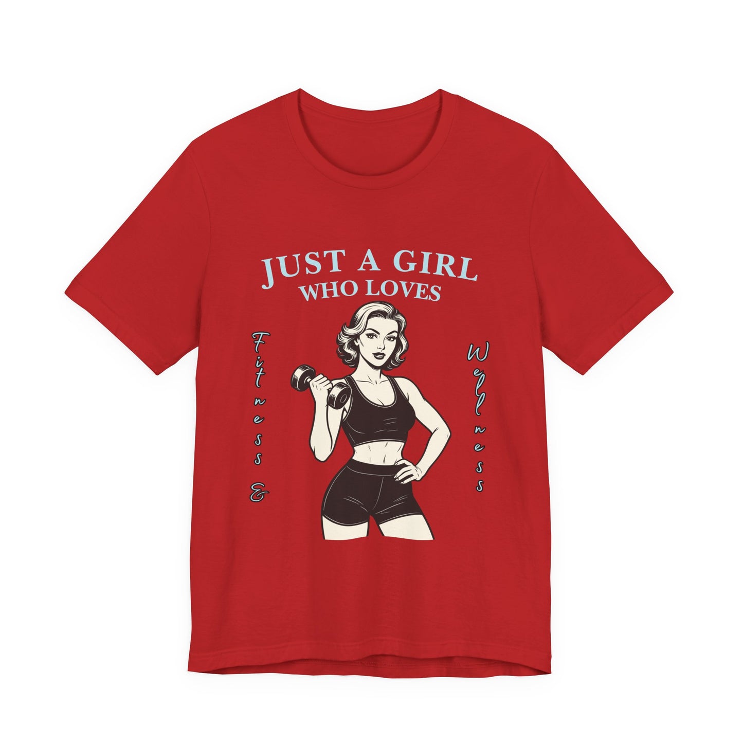 Fitness Lover's Unisex Tee - Perfect for Gym Buffs, Workout, Fitness Enthusiasts, Gift for Her, Casual Wear, Just A Girl Who Loves Fitness