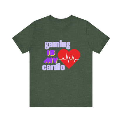Gaming Is My Cardio Tee, Unisex T-Shirt, Gamer Shirt, Casual Wear, Perfect Gift for Gamers, Fun Graphic Tee