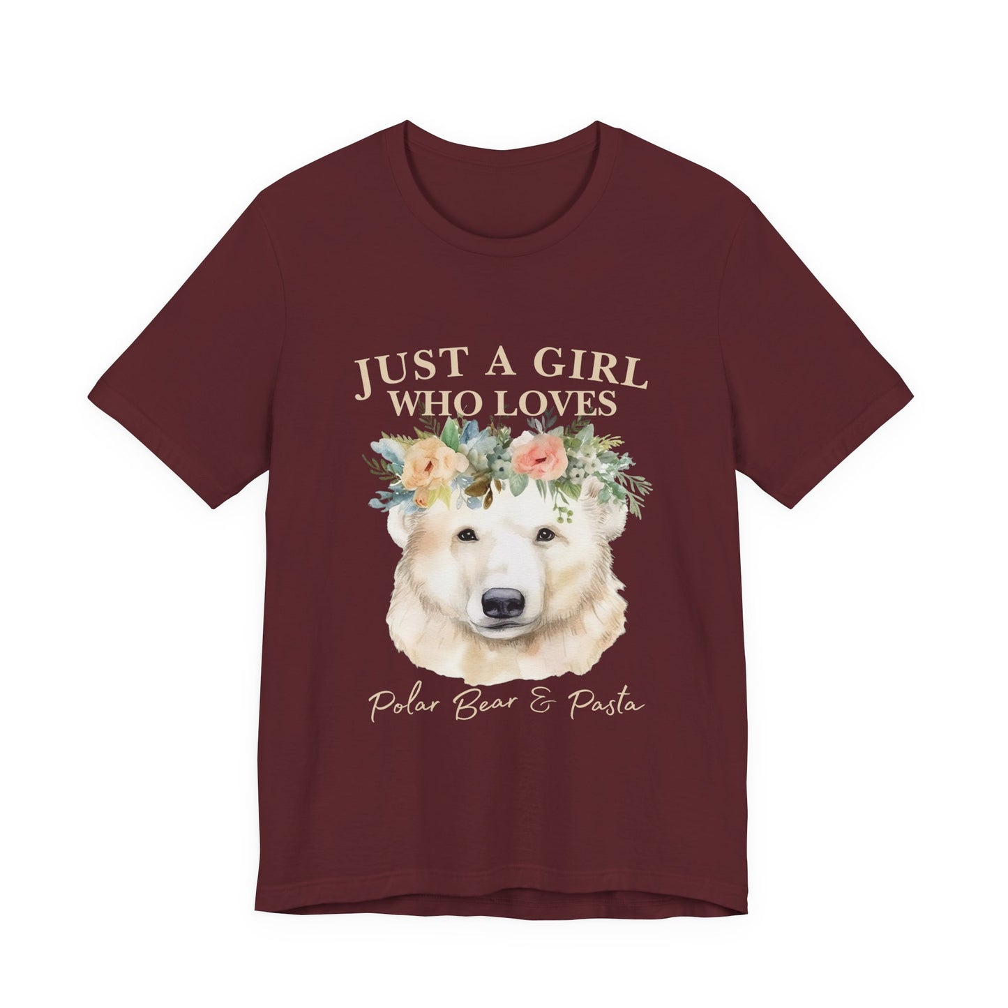 Just a Girl Who Loves Polar Bears Tee, Cute Animal Lover Gift, Nature Tee, Casual Wear, Eco-friendly Shirt, Pet Lover Apparel