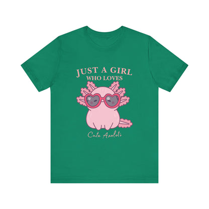 Cute Axolotl Tee for Girls, Just a Girl Who Loves, Unisex Jersey T-Shirt, Animal Lover Gift, Casual Summer Shirt, Adorable Graphic [...]