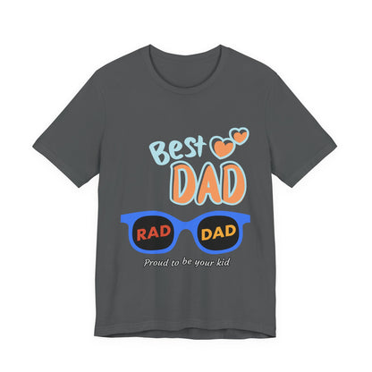 Best Dad Jersey Tee, Unisex T-Shirt, Father's Day Gift, Dad Humor Tee, Sunglasses Design Shirt, Proud to be Your Kid