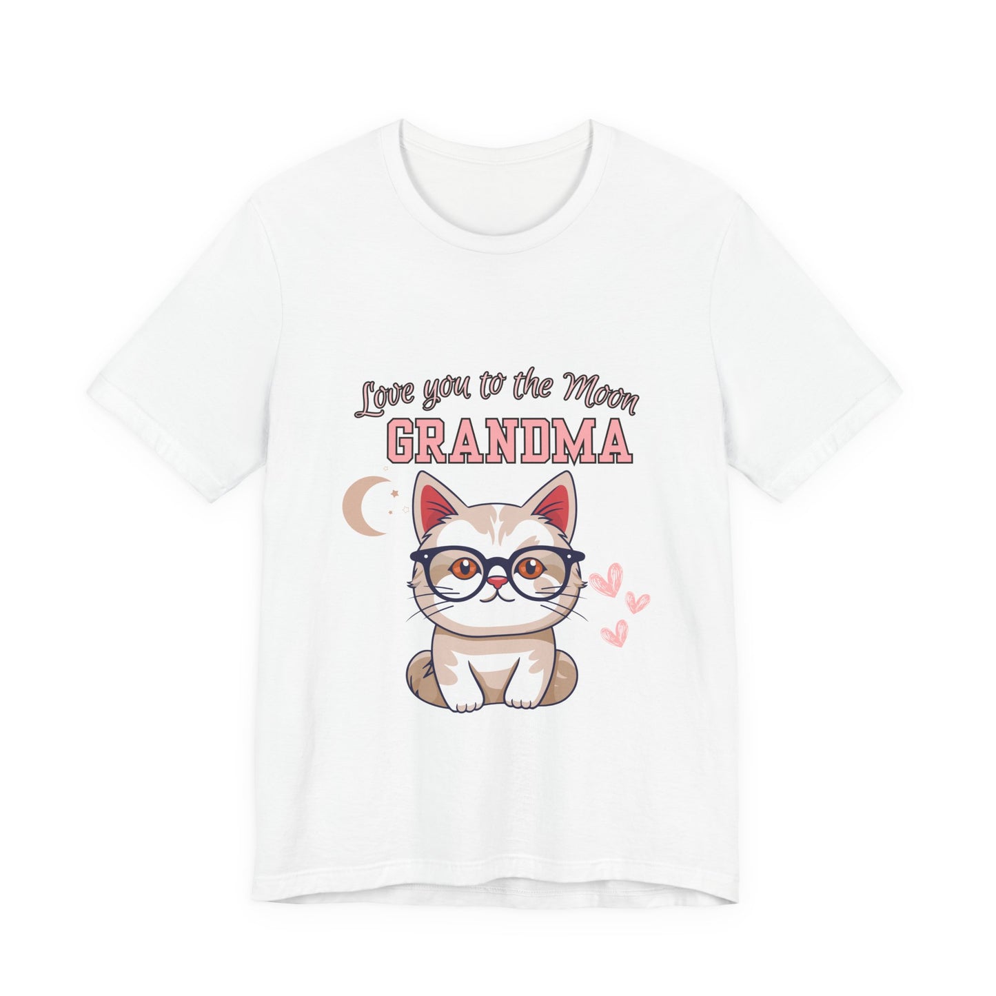 Love You to the Moon Grandma Cat Tee, Cute Cat Shirt, Gift for Grandma, Birthday Tee, Grandparent Gift, Funny Cat T-Shirt