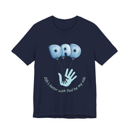 Dad Balloon Tee, Father’s Day Gift, Unisex T-Shirt, Birthday Present, Love for Dad, Family Celebration Apparel