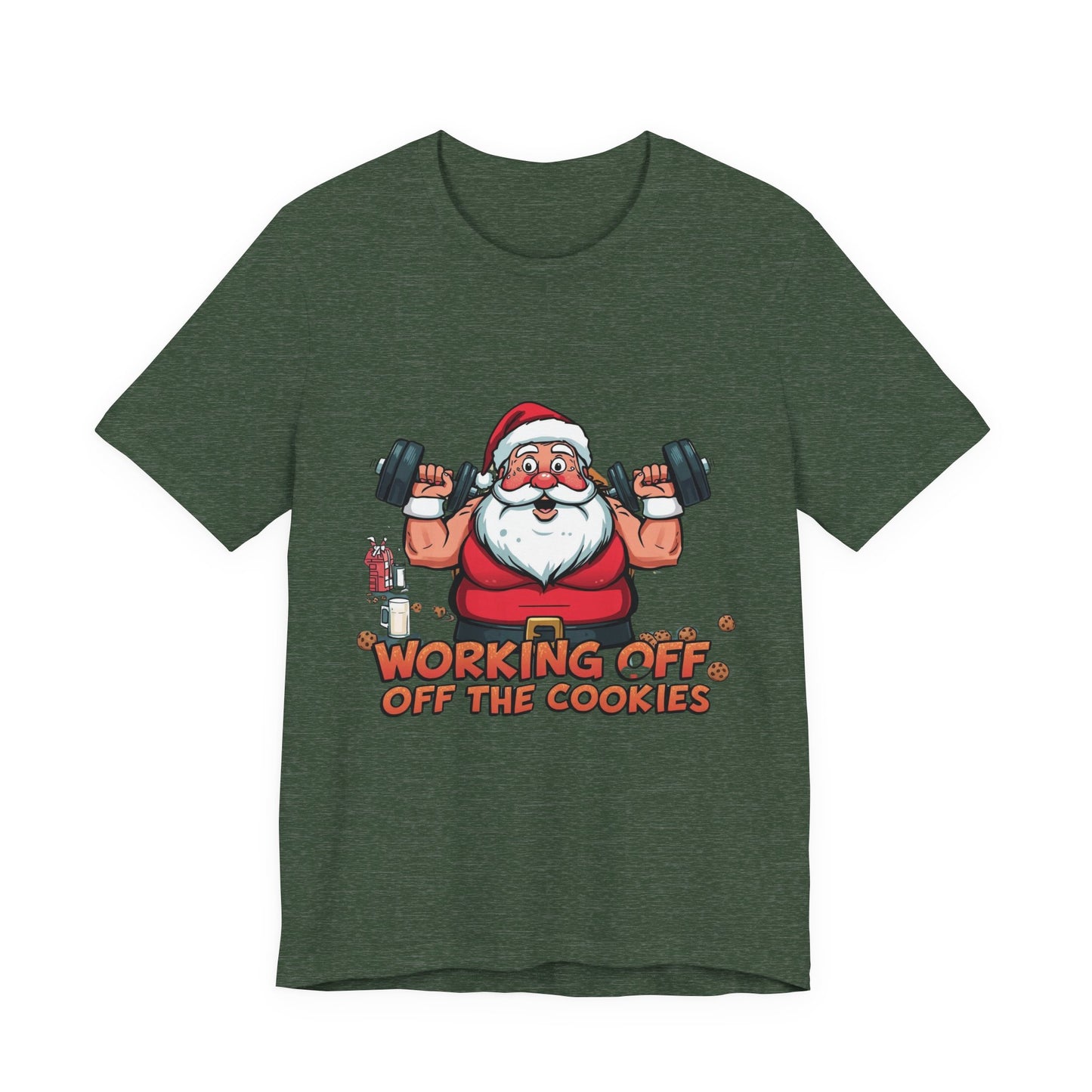 Unisex Tee Santa Funny Cookies Design T-Shirt