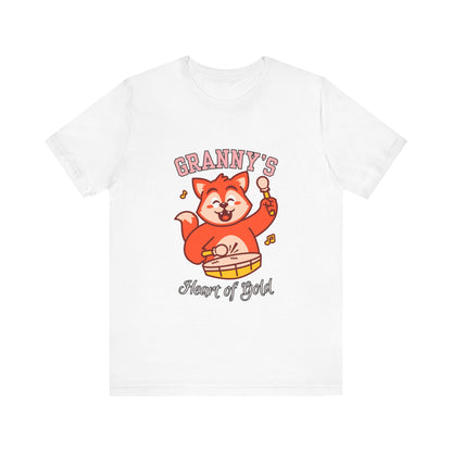 Granny's Heart of Gold Tee, Cute Graphic T-Shirt, Gift for Grandma, Casual Wear, Family Celebration Shirt