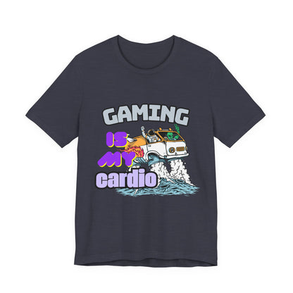 Gaming Is My Cardio Tee, Unisex Graphic T-Shirt for Gamers, Funny Gift for Birthdays, Casual Wear, Unique Gamer Apparel