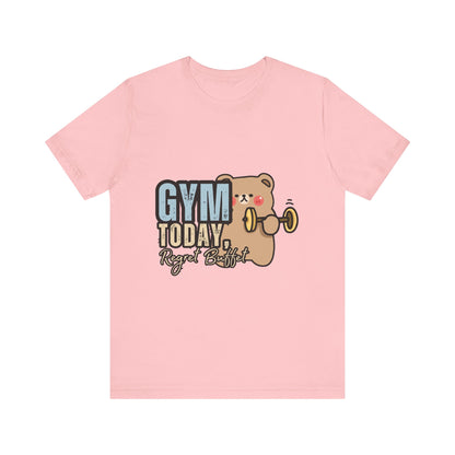 Adorable Gym Bear Unisex Tee - Perfect for Fitness Lovers, Cute Workout Shirt, Gift for Exercise Enthusiasts, Casual Wear, Fun Gym Apparel