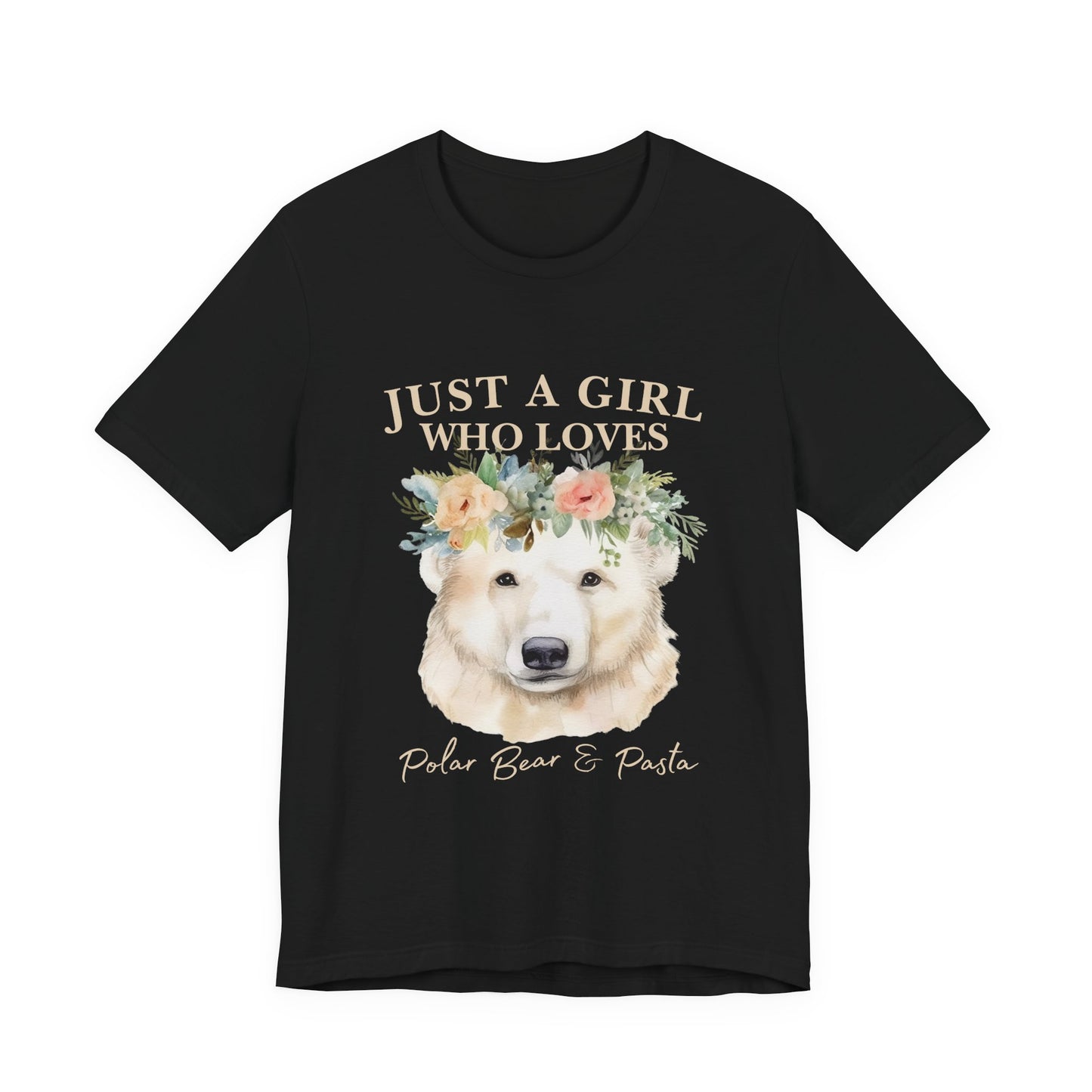 Just a Girl Who Loves Polar Bears Tee, Cute Animal Lover Gift, Nature Tee, Casual Wear, Eco-friendly Shirt, Pet Lover Apparel
