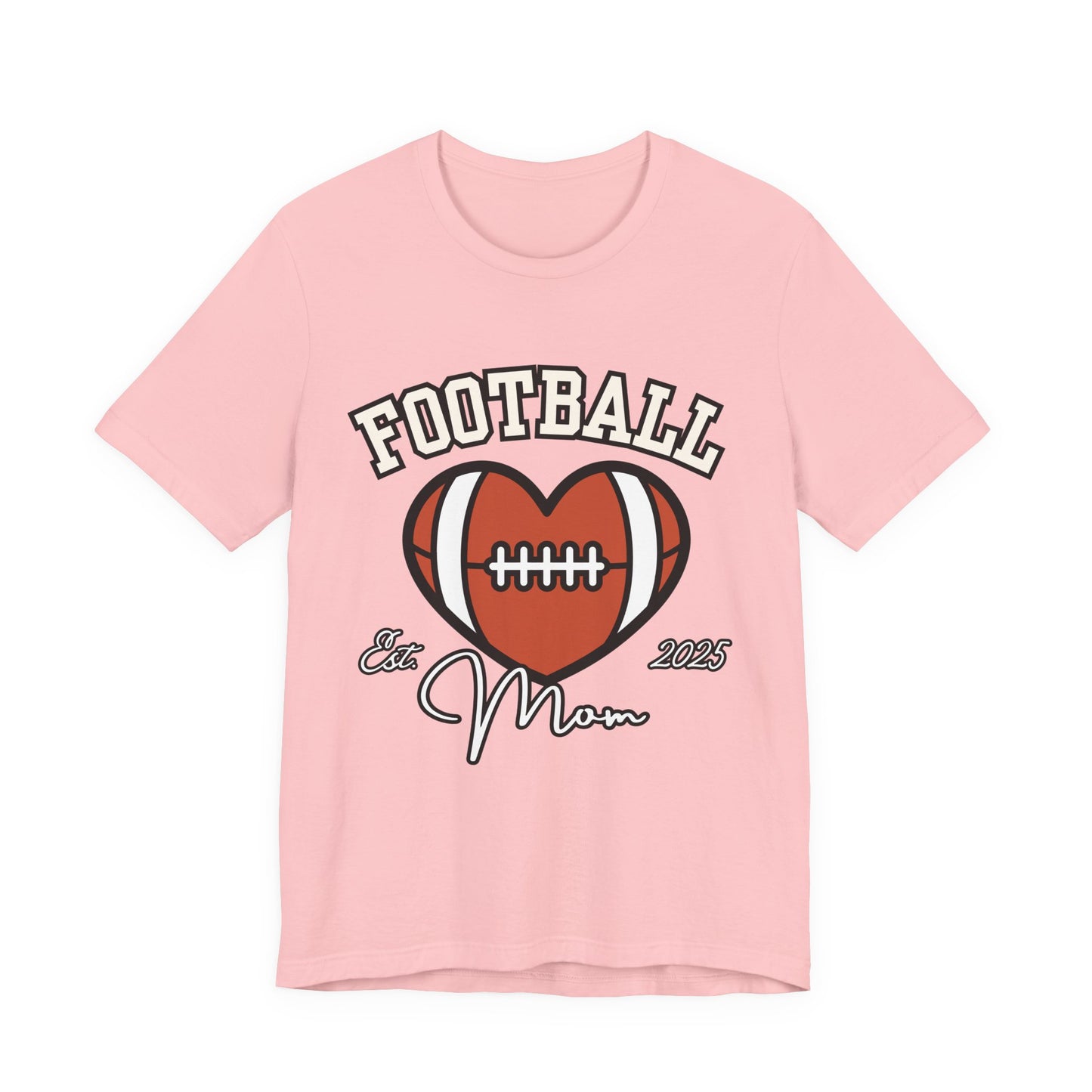 Football Heart Mom Tee, Gift for Sports Moms, Unisex Football Shirt, Casual Daywear, Game Day Outfit, Football Fan Gift