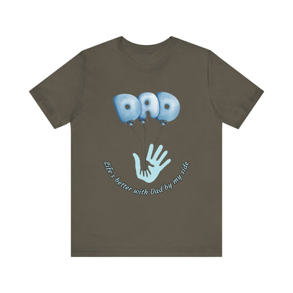 Dad Balloon Tee, Father’s Day Gift, Unisex T-Shirt, Birthday Present, Love for Dad, Family Celebration Apparel