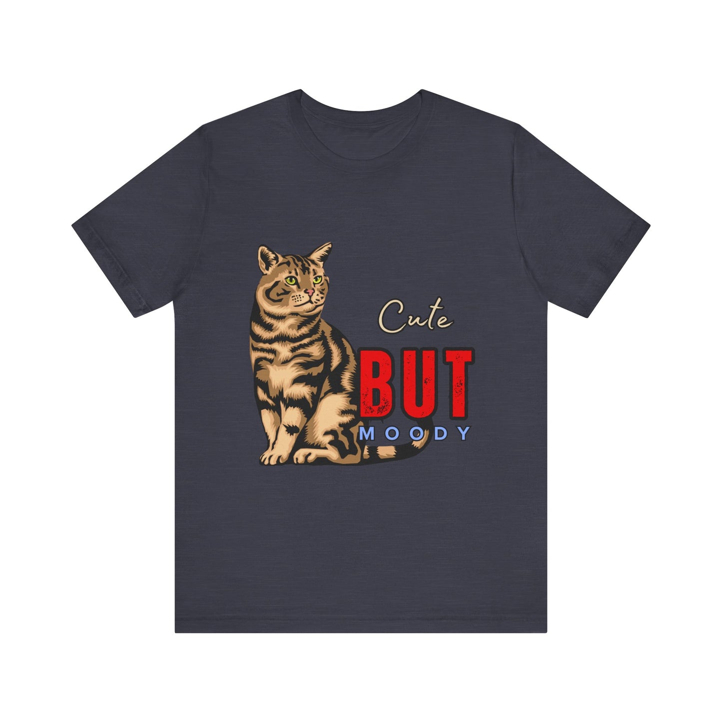 Cute But Moody Cat Tee - Unisex Jersey T-Shirt for Cat Lovers, Funny Pet Shirt, Gift for Cat Owners, Birthday or Holiday Apparel, [...]