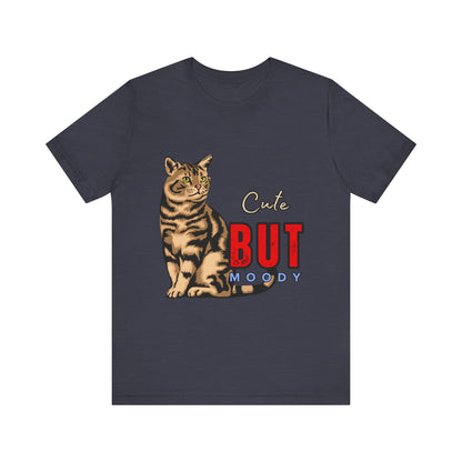 Cute But Moody Cat Tee - Unisex Jersey T-Shirt for Cat Lovers, Funny Pet Shirt, Gift for Cat Owners, Birthday or Holiday Apparel, [...]