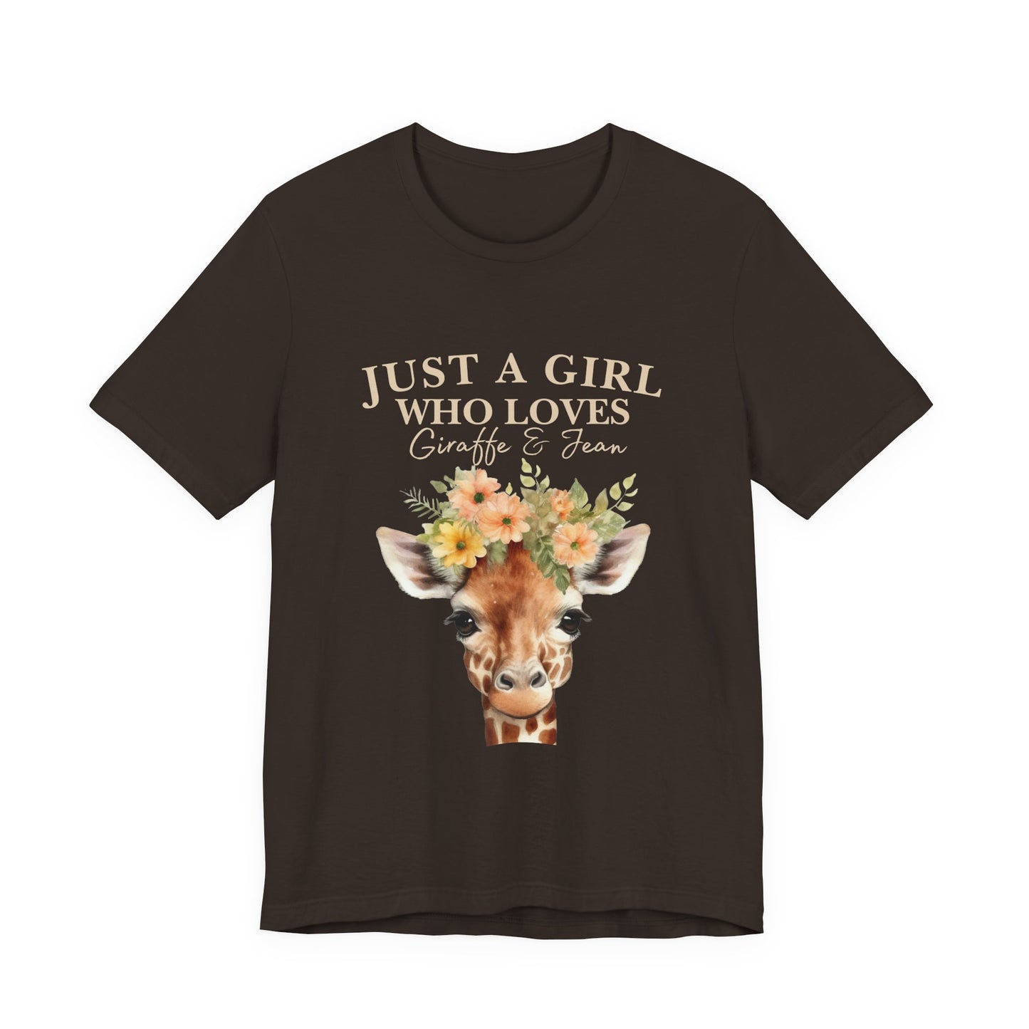 Just a Girl Who Loves Giraffes Tee, Cute Animal Lover Gift, Summer Casual Fashion, Birthday Tee, Nature Enthusiast Shirt