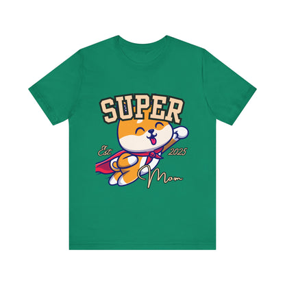 Super Hero Mom Tee, Cute Cat T-Shirt, Gift for Cat Lovers, Casual Wear, Fun Unisex Shirt, Birthday Celebration Tee