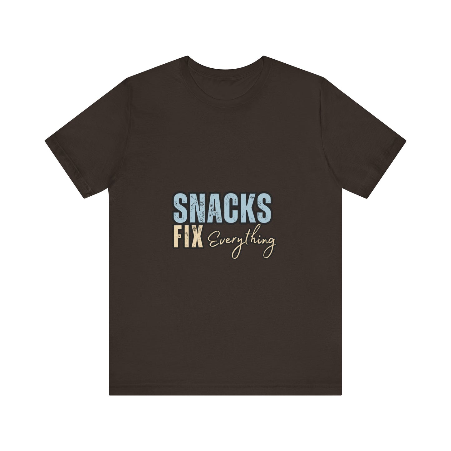 Funny Snack-Themed Unisex Tee, Ideal Gift for Food Lovers, Perfect for Casual Wear, Parties, or Movie Nights