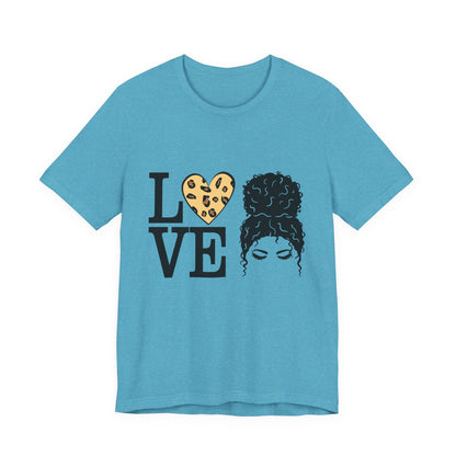 Love Print Girl Tee, Cute Gift for Dates, Casual Everyday Wear, Valentine's Day Top, Unique Fashion Statement for Ladies