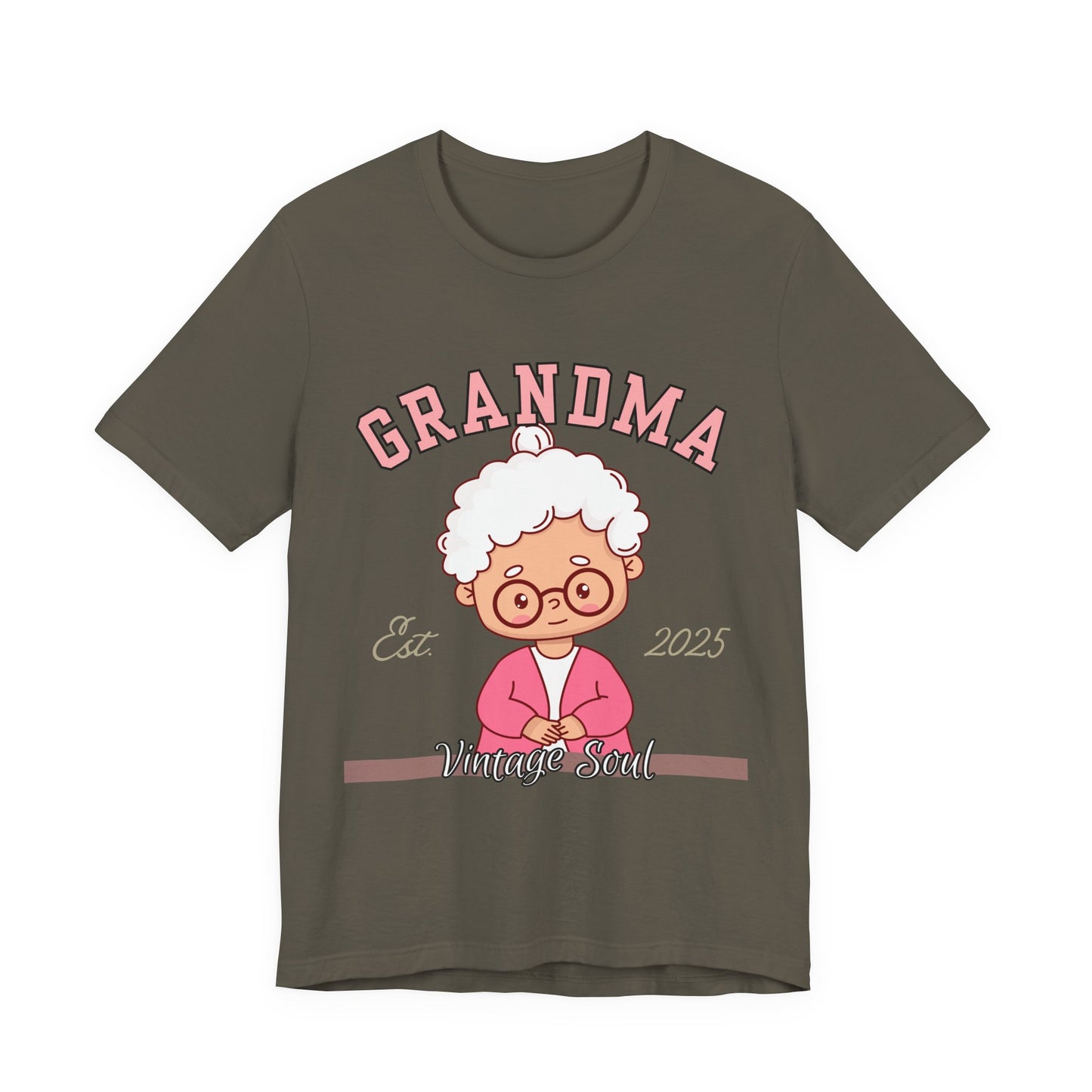 Vintage Grandma Unisex Tee - Perfect for Grandparents Day, Birthday Gift, Family Reunion Shirt, Cute Cartoon Design, Fun Casual Wear