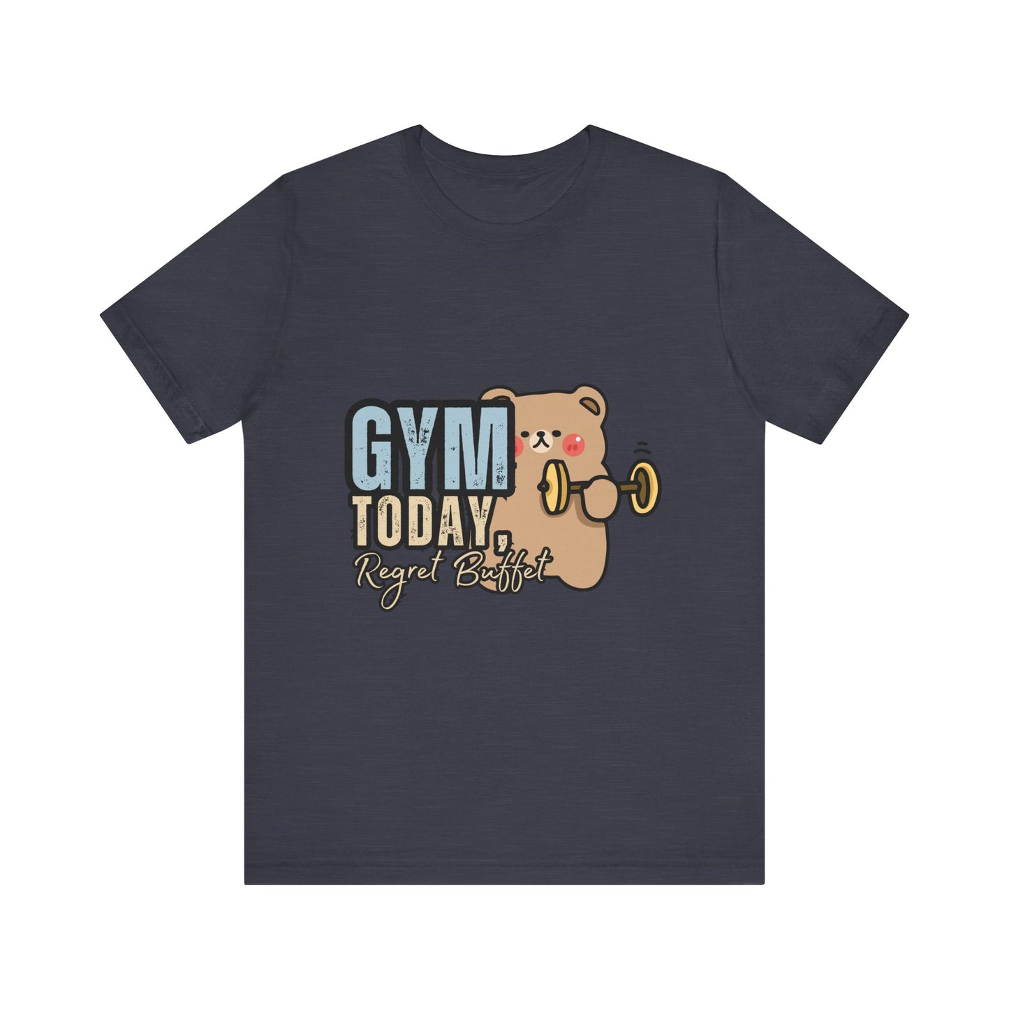 Adorable Gym Bear Unisex Tee - Perfect for Fitness Lovers, Cute Workout Shirt, Gift for Exercise Enthusiasts, Casual Wear, Fun Gym Apparel