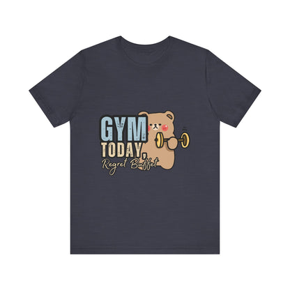 Adorable Gym Bear Unisex Tee - Perfect for Fitness Lovers, Cute Workout Shirt, Gift for Exercise Enthusiasts, Casual Wear, Fun Gym Apparel
