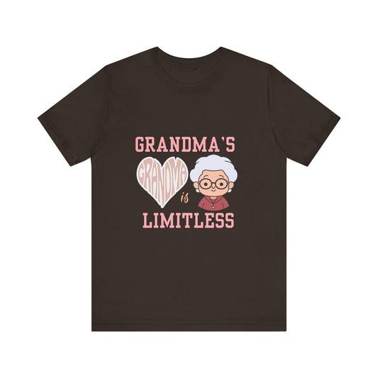 Grandma's Limitless Love Unisex Tee, Cute Grandmother Gift, Family Reunion Shirt, Mother's Day Tee, Comfortable Everyday Wear, [...]