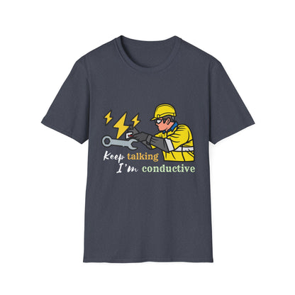 Electrician Humor T-Shirt, Funny Work Shirt, Gift for Electricians, Casual Tee, Unique Graphic Tee, Funny Labor Day Gift, Dad Gift