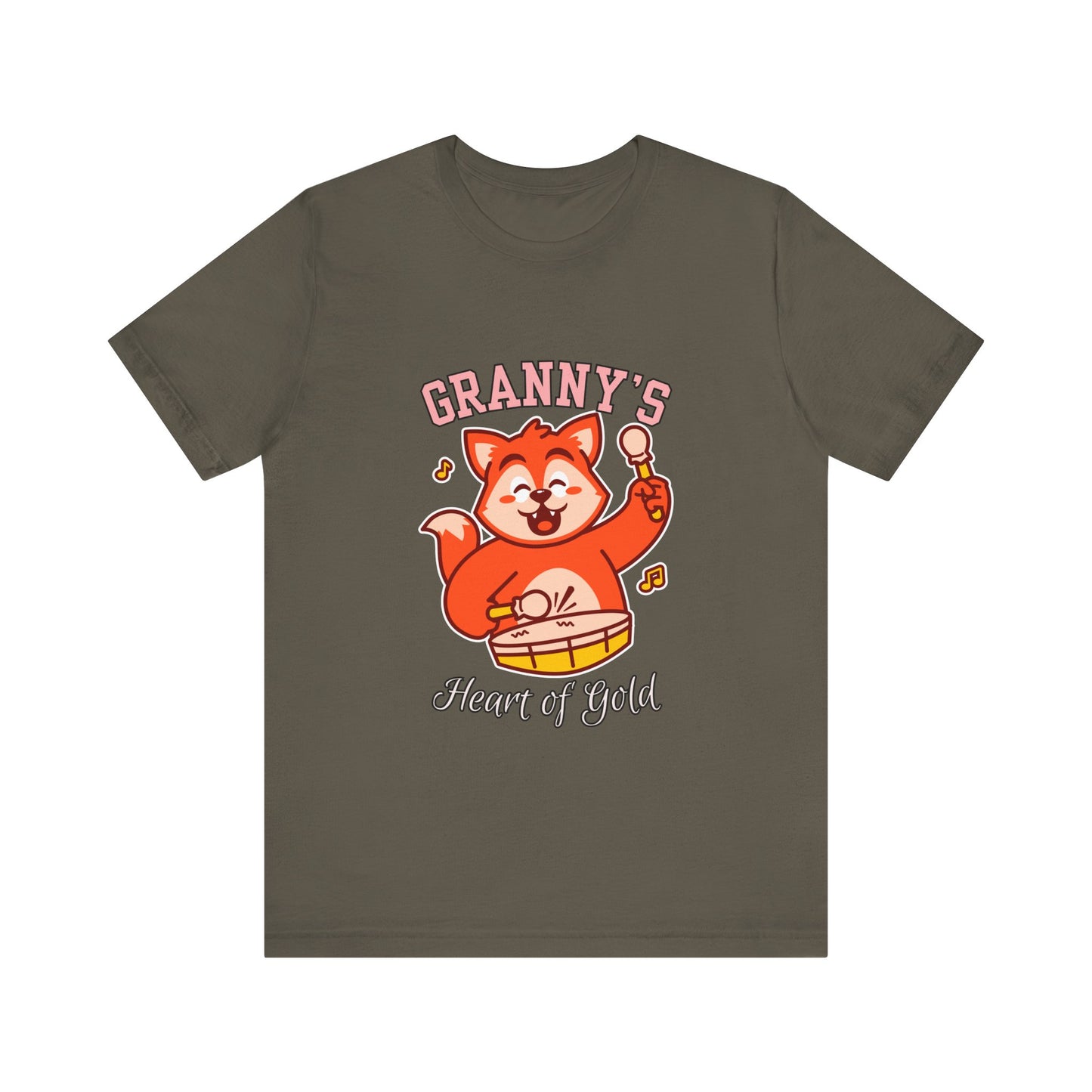 Granny's Heart of Gold Tee, Cute Graphic T-Shirt, Gift for Grandma, Casual Wear, Family Celebration Shirt