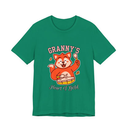 Granny's Heart of Gold Tee, Cute Graphic T-Shirt, Gift for Grandma, Casual Wear, Family Celebration Shirt