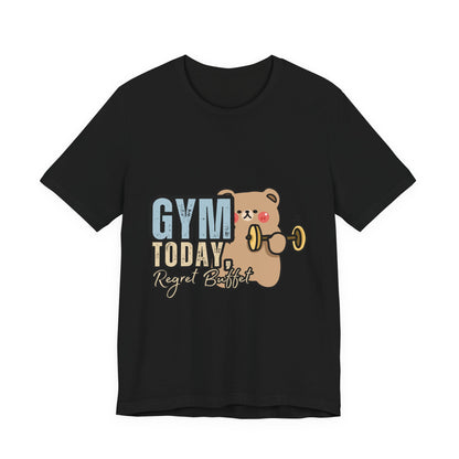 Adorable Gym Bear Unisex Tee - Perfect for Fitness Lovers, Cute Workout Shirt, Gift for Exercise Enthusiasts, Casual Wear, Fun Gym Apparel