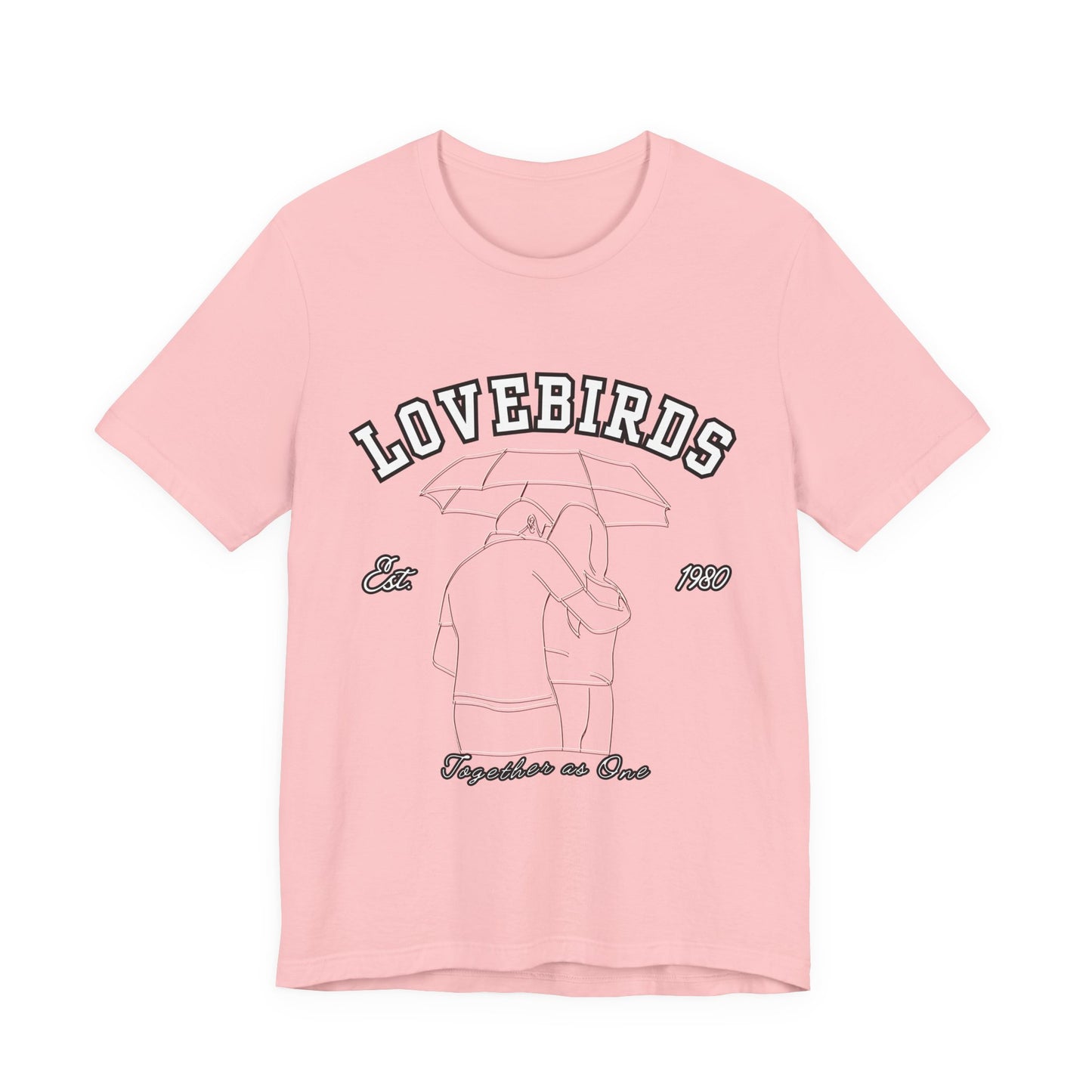 Lovebirds Unisex T-Shirt, Romantic Tee for Couples, Anniversary Gift, Valentine's Day Apparel, Gift for Her/Him, Cute Casual Wear