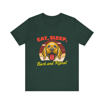 Dog Lover's Eat, Sleep, Bark Tee | Funny Pet T-Shirt, Gift for Dog Owners, Cute Canine Apparel, Dog Mom Shirt, Animal Lover Tops