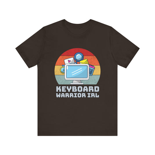 Playful Keyboard Warrior Tee, Gamer Shirt, Geek Fashion, Cute Coding Gift, Unisex Casual Tee, Retro Gaming Apparel