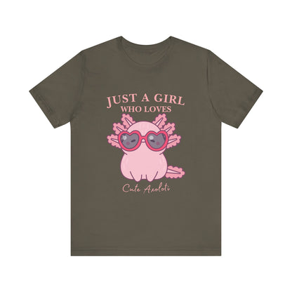 Cute Axolotl Tee for Girls, Just a Girl Who Loves, Unisex Jersey T-Shirt, Animal Lover Gift, Casual Summer Shirt, Adorable Graphic [...]
