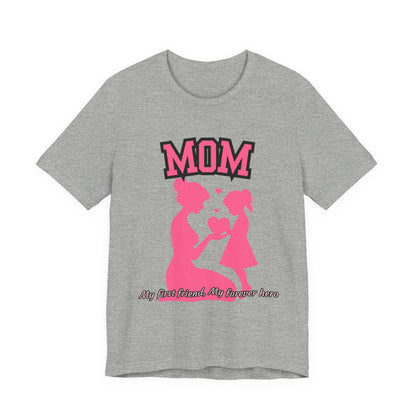 Mom and Daughter Love Tee | Unisex Jersey T-shirt for Mother's Day, Birthday Gift, Family Outing, Casual Wear, Heartwarming Gift
