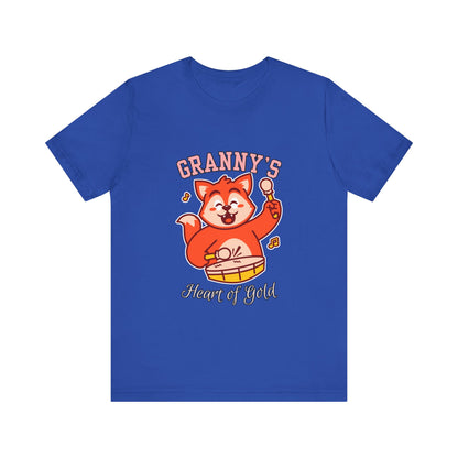 Granny's Heart of Gold Tee, Cute Graphic T-Shirt, Gift for Grandma, Casual Wear, Family Celebration Shirt