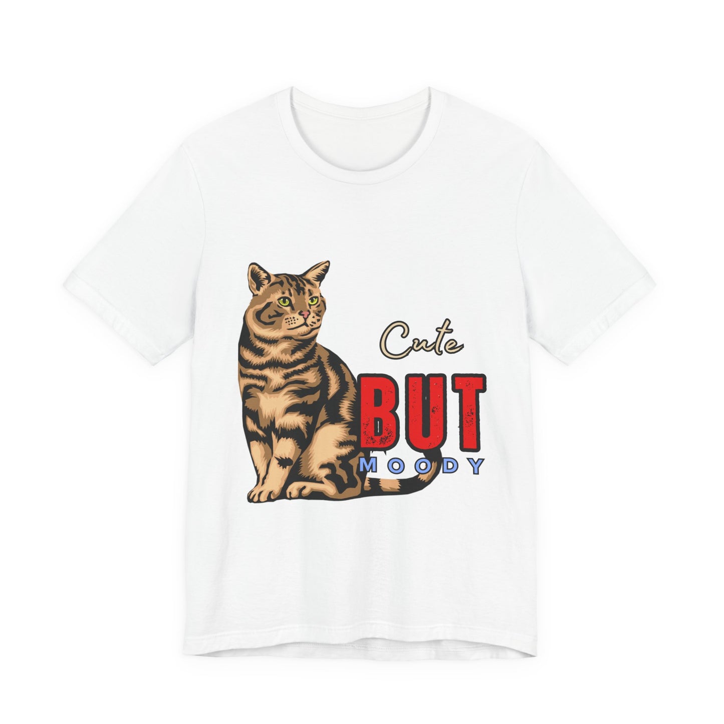 Cute But Moody Cat Tee - Unisex Jersey T-Shirt for Cat Lovers, Funny Pet Shirt, Gift for Cat Owners, Birthday or Holiday Apparel, [...]