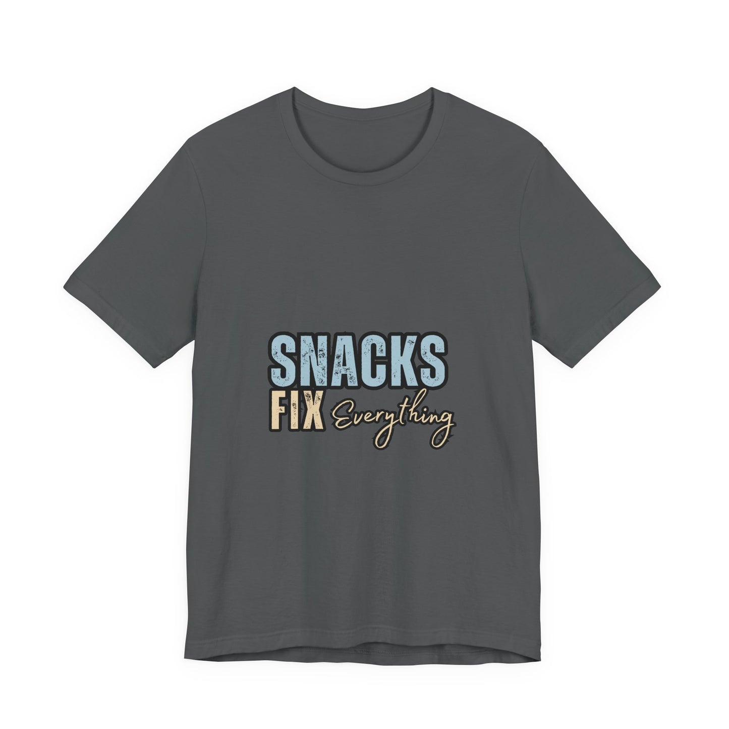 Funny Snack-Themed Unisex Tee, Ideal Gift for Food Lovers, Perfect for Casual Wear, Parties, or Movie Nights