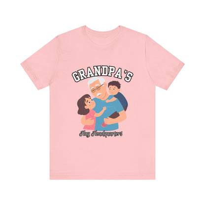 Grandpa's Fun Headquarters Tee | Family Gift, Father's Day, Grandparent's Day, Casual Wear, Cute Graphic Shirt