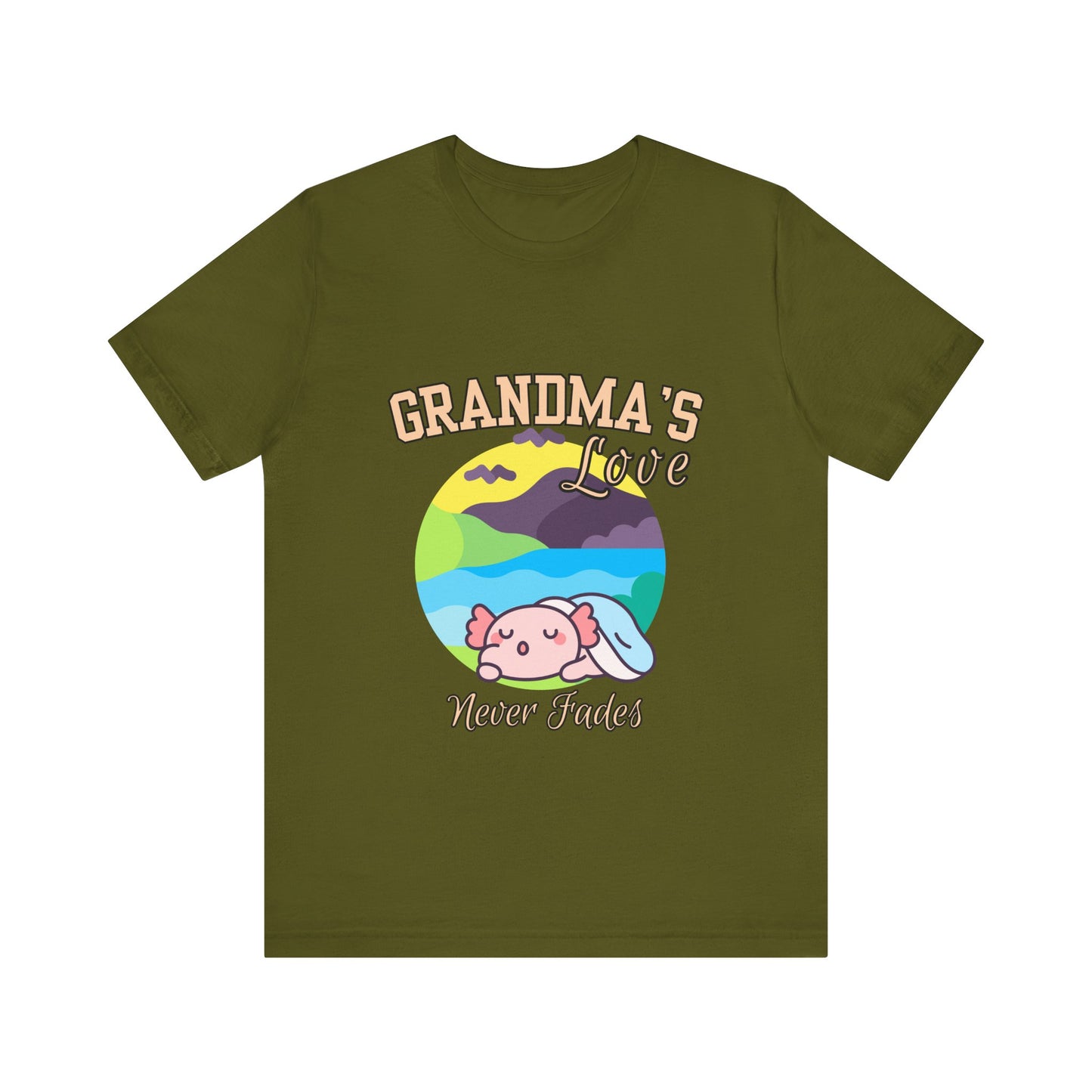 Grandma's Love Unisex Jersey Tee, Cute Gift for Grandma, Birthday Gift, Family Reunion, Comfortable Casual Tee, Heartwarming Apparel