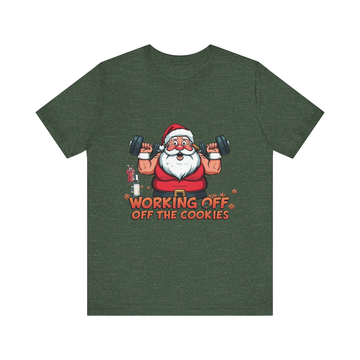 Unisex Tee Santa Funny Cookies Design T-Shirt